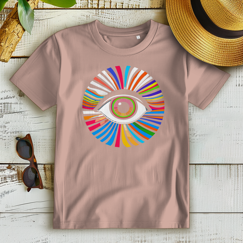 Damen Premium Bio T-Shirt Rainbow Eye