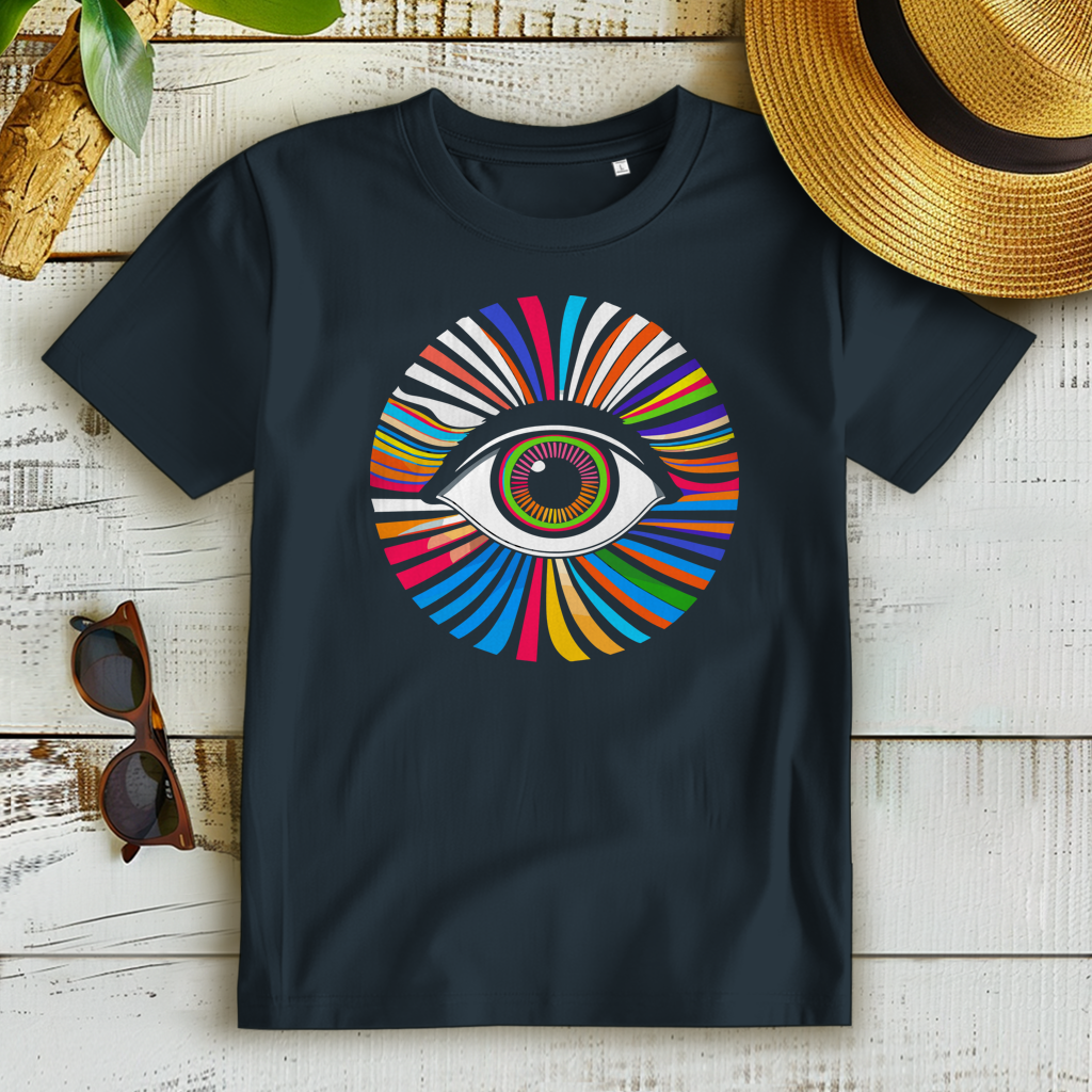 Damen Premium Bio T-Shirt Rainbow Eye