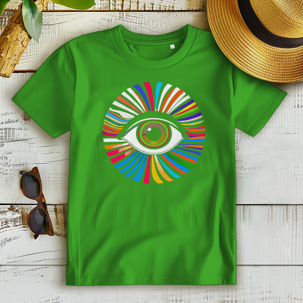 Damen Premium Bio T-Shirt Rainbow Eye