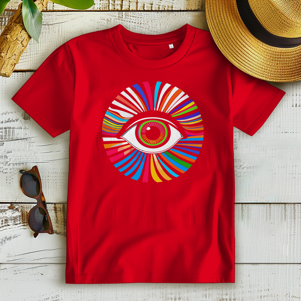 Damen Premium Bio T-Shirt Rainbow Eye