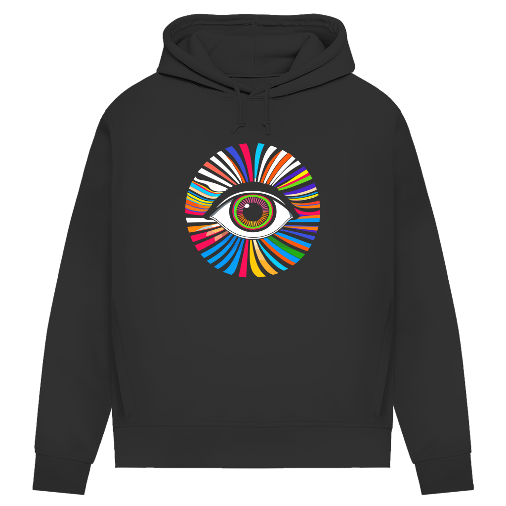 Damen Premium Bio Hoodie Rainbow Eye