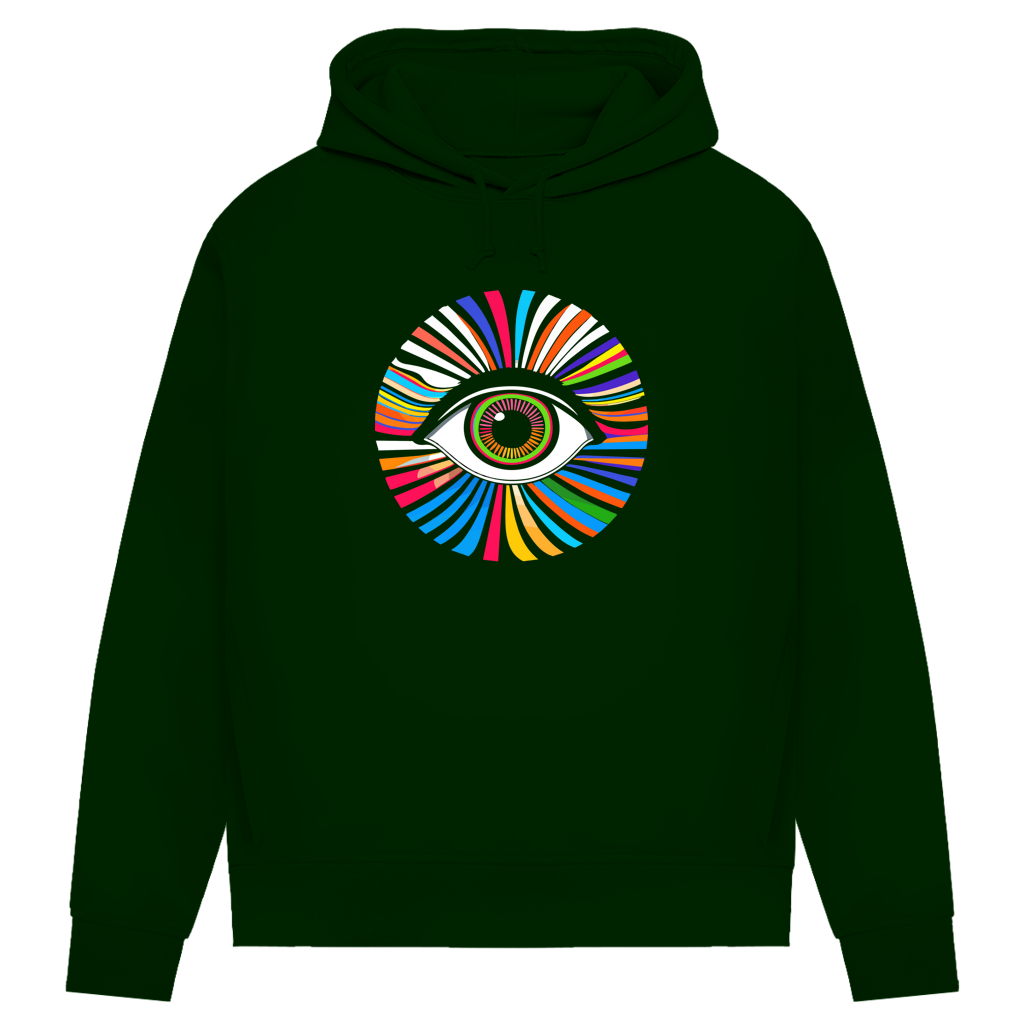 Damen Premium Bio Hoodie Rainbow Eye