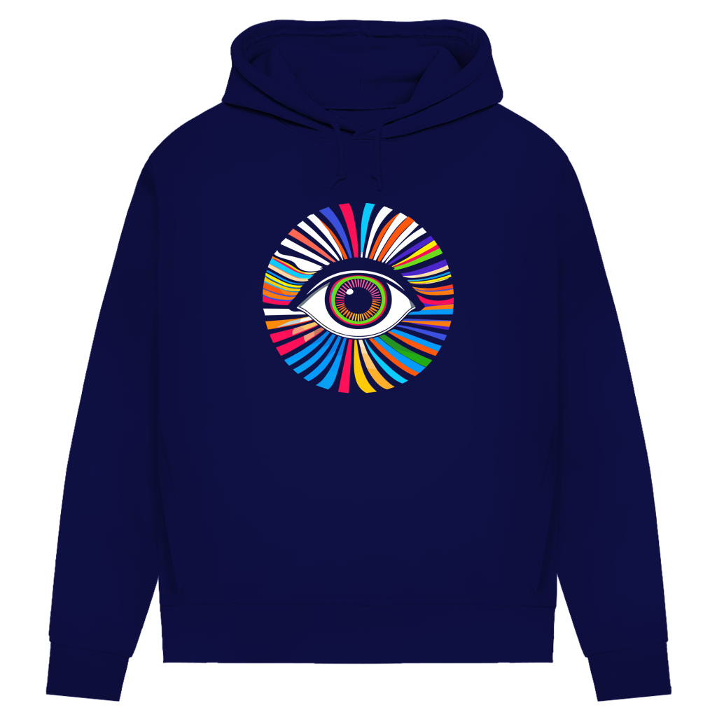 Damen Premium Bio Hoodie Rainbow Eye