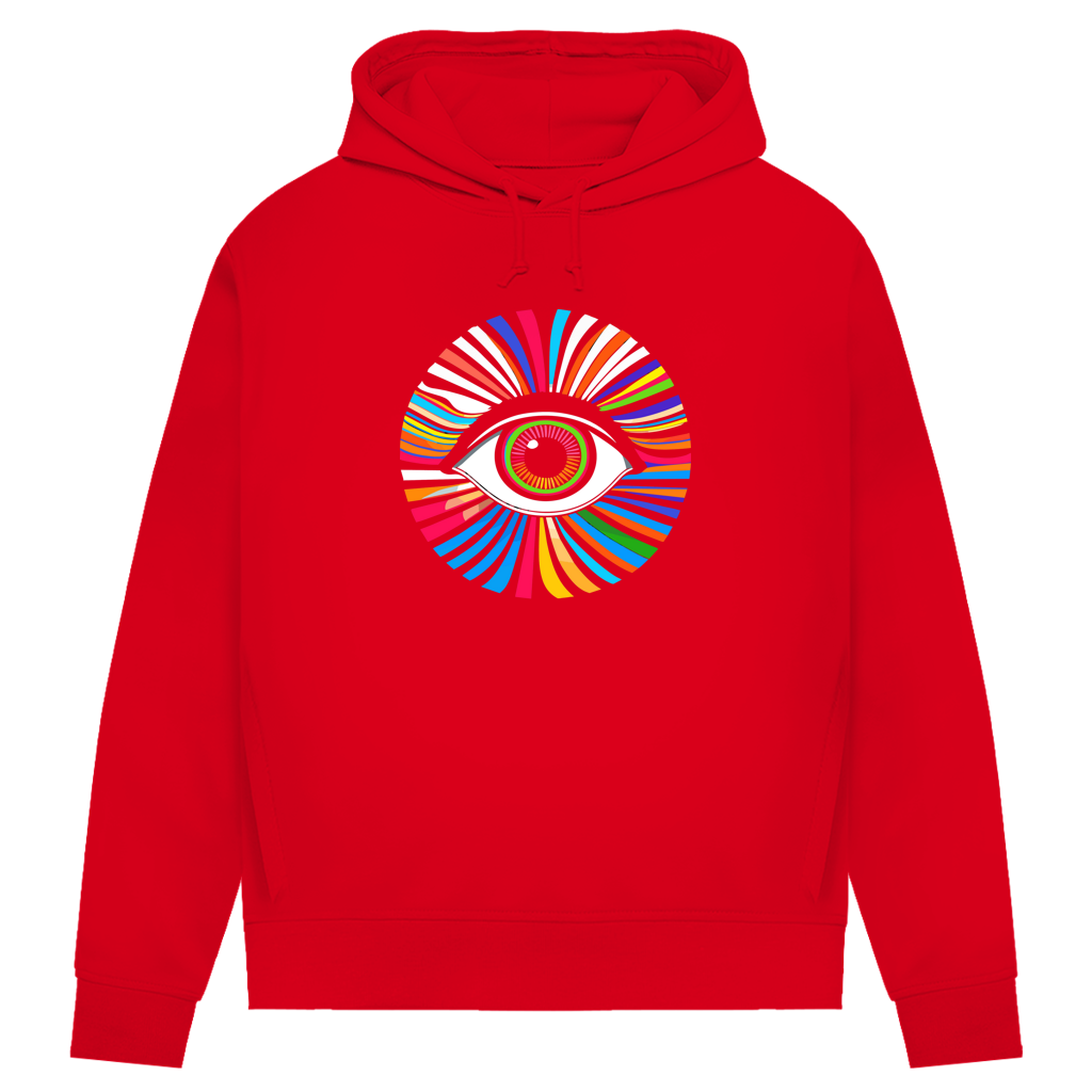 Damen Premium Bio Hoodie Rainbow Eye