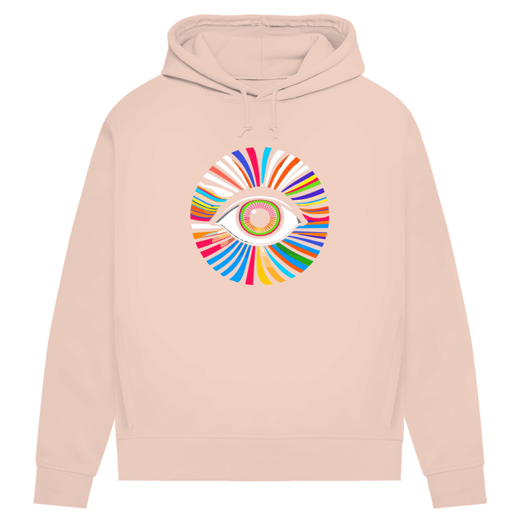 Damen Premium Bio Hoodie Rainbow Eye