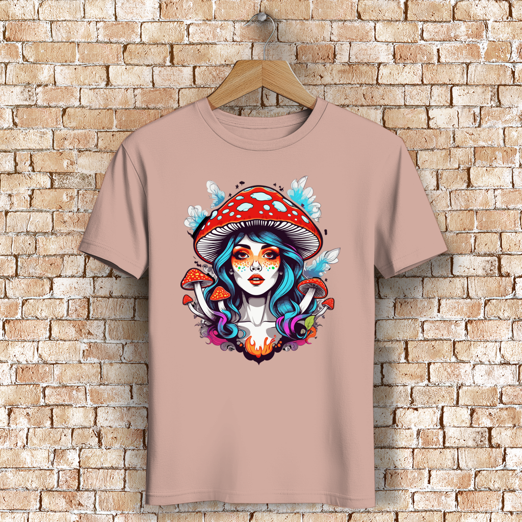 Herren Premium Bio T-Shirt Mushroom Girl
