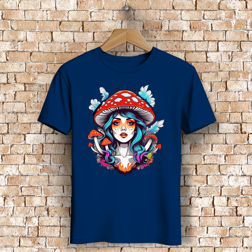 Herren Premium Bio T-Shirt Mushroom Girl