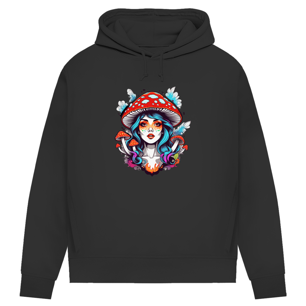 Damen Premium Bio Hoodie Mushroom Girl