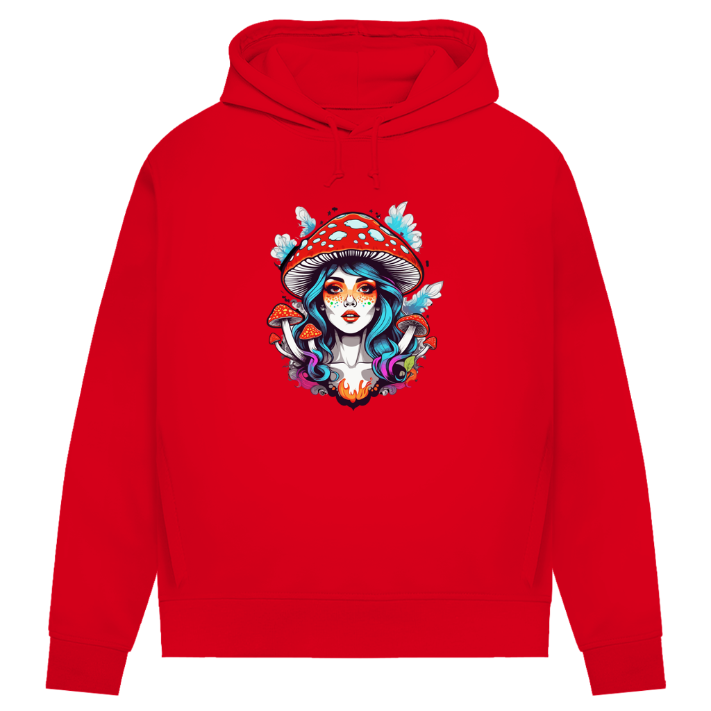 Damen Premium Bio Hoodie Mushroom Girl