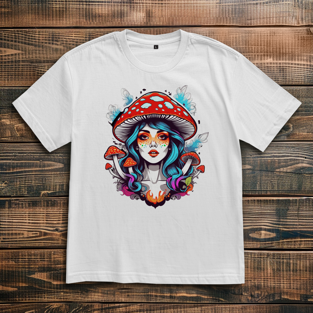 Oversize T-Shirt Mushroom Girl