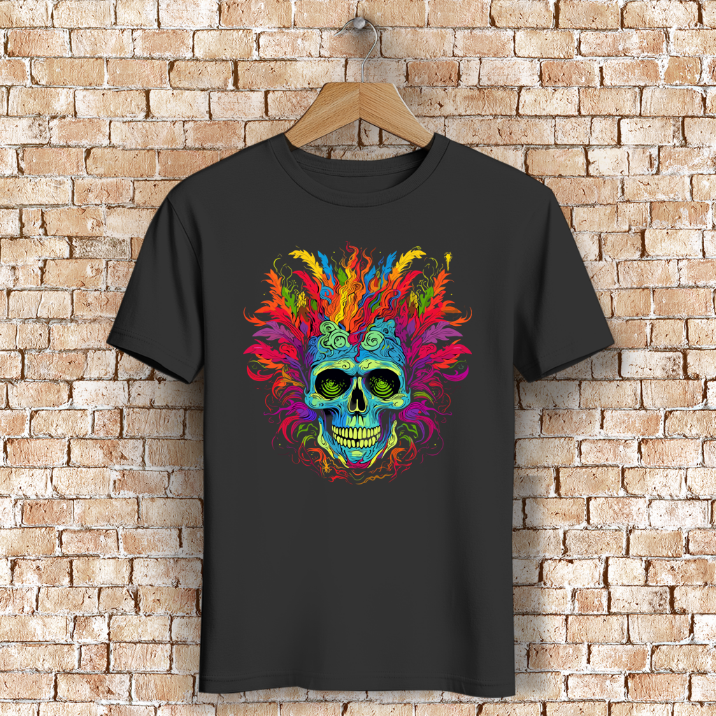 Herren Premium Bio T-Shirt Fire Skull