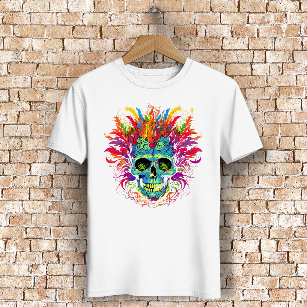 Herren Premium Bio T-Shirt Fire Skull
