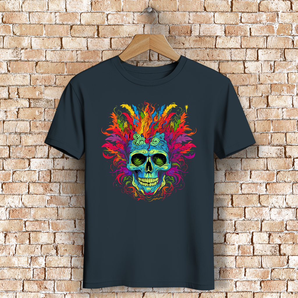 Herren Premium Bio T-Shirt Fire Skull