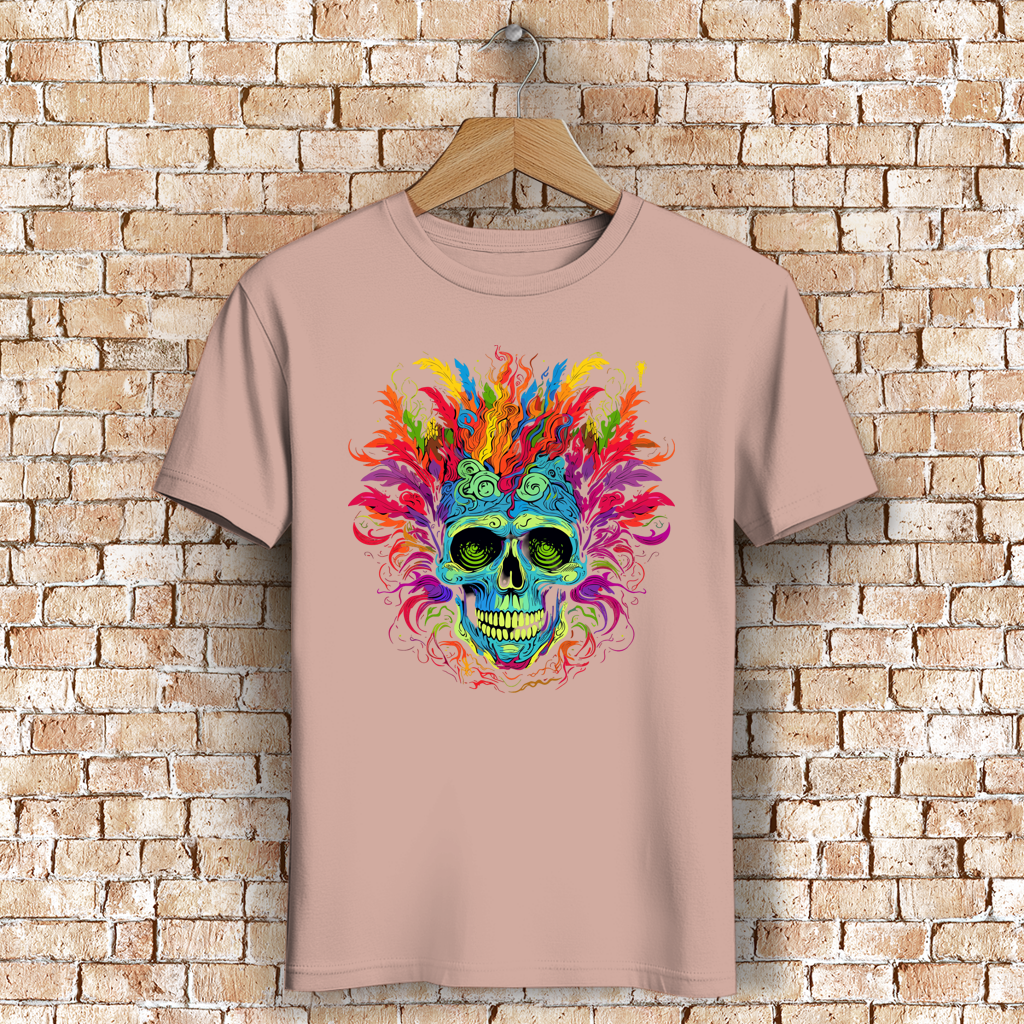 Herren Premium Bio T-Shirt Fire Skull