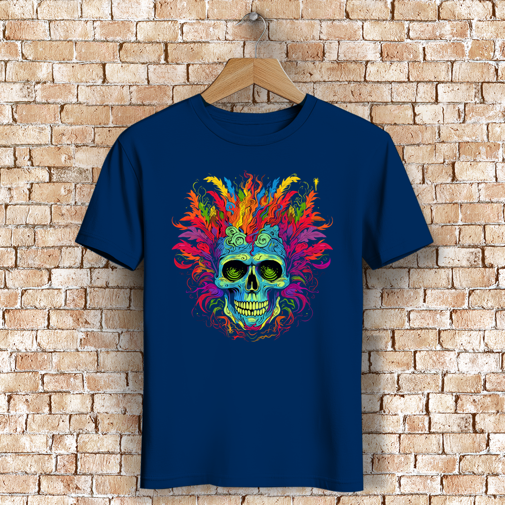 Herren Premium Bio T-Shirt Fire Skull