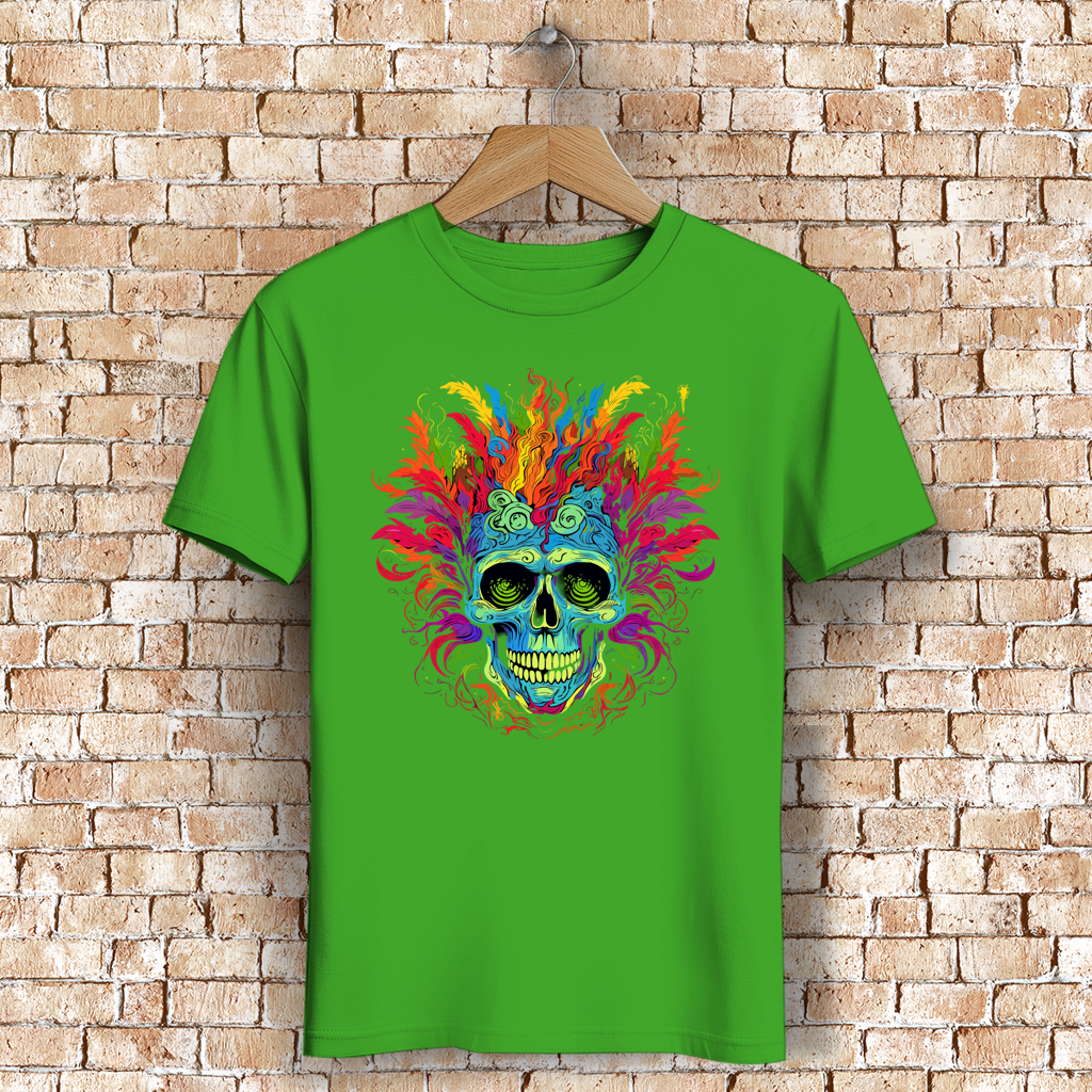 Herren Premium Bio T-Shirt Fire Skull