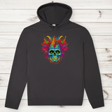 Herren Premium Bio Hoodie Fire Skull