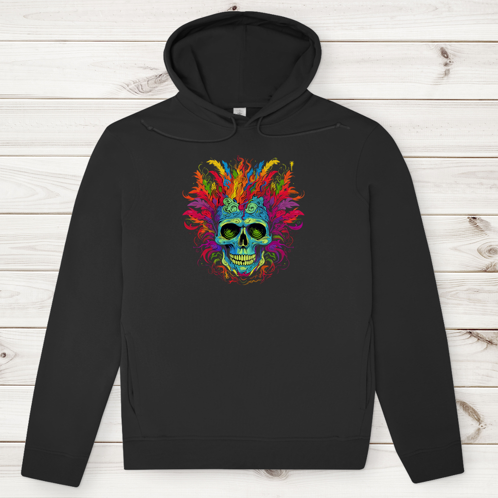 Herren Premium Bio Hoodie Fire Skull