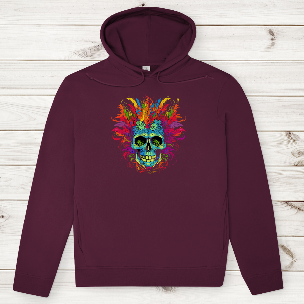 Herren Premium Bio Hoodie Fire Skull