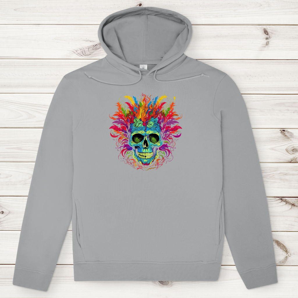 Herren Premium Bio Hoodie Fire Skull