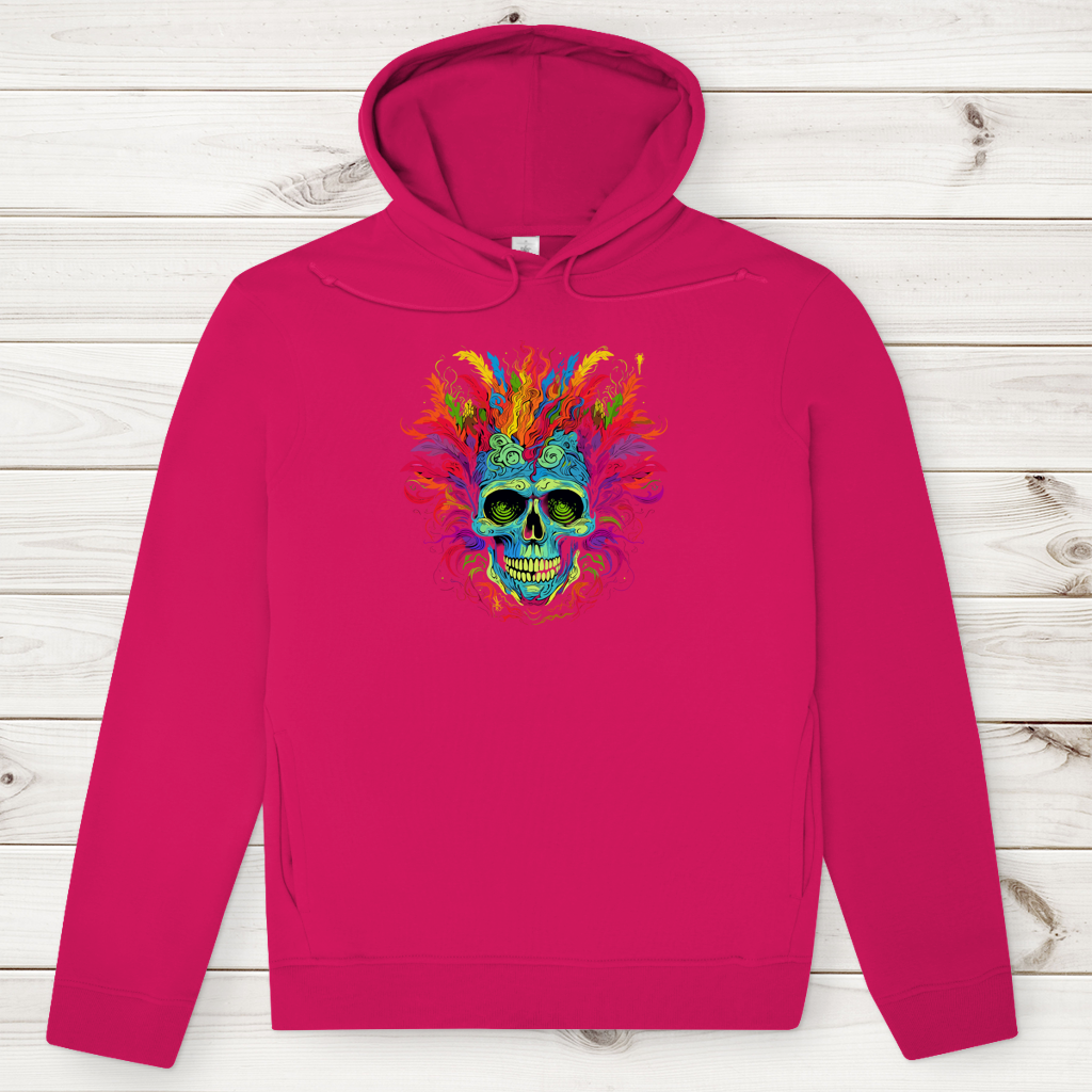 Herren Premium Bio Hoodie Fire Skull
