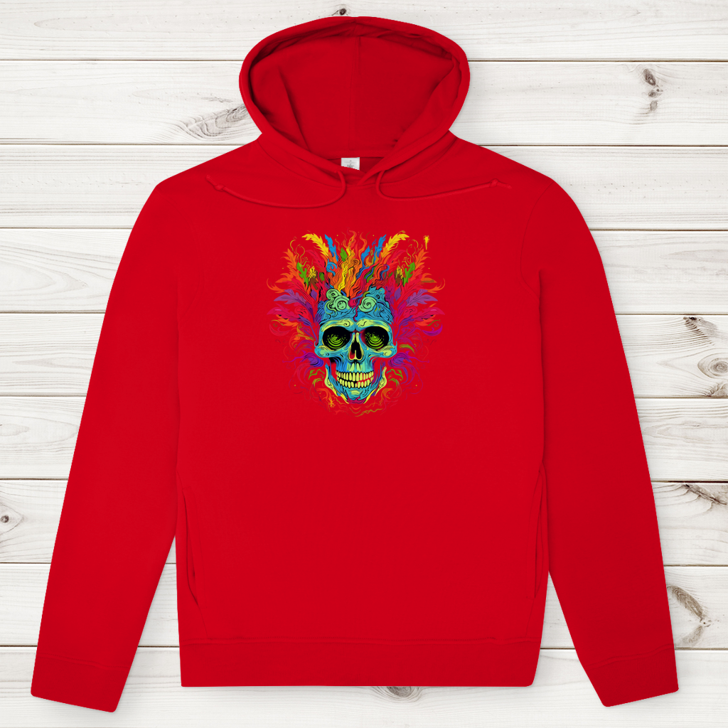 Herren Premium Bio Hoodie Fire Skull