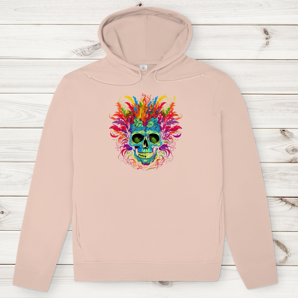 Herren Premium Bio Hoodie Fire Skull