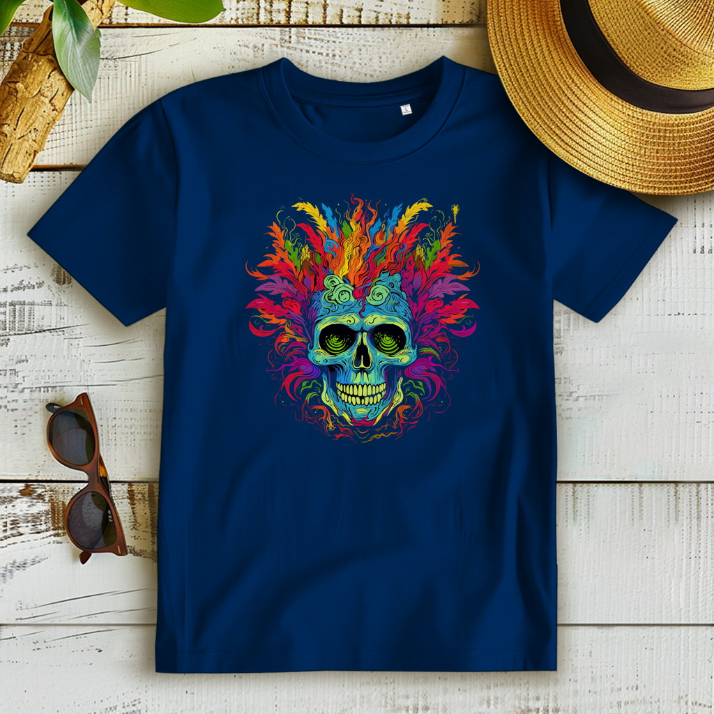 Damen Premium Bio T-Shirt Fire Skull