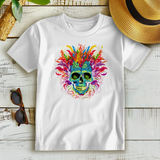 Damen Premium Bio T-Shirt Fire Skull