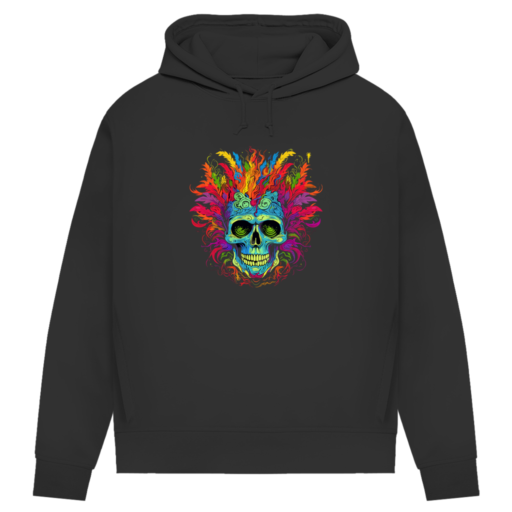 Damen Premium Bio Hoodie Fire Skull