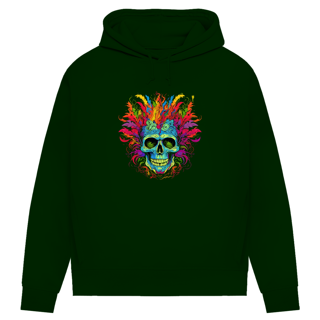 Damen Premium Bio Hoodie Fire Skull