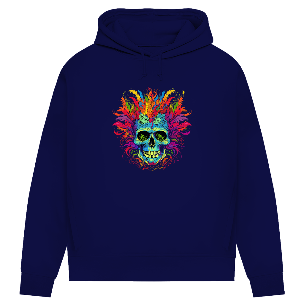 Damen Premium Bio Hoodie Fire Skull