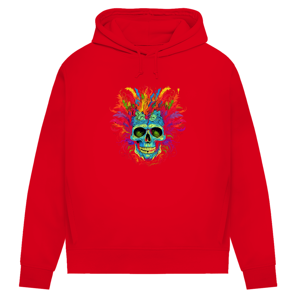 Damen Premium Bio Hoodie Fire Skull