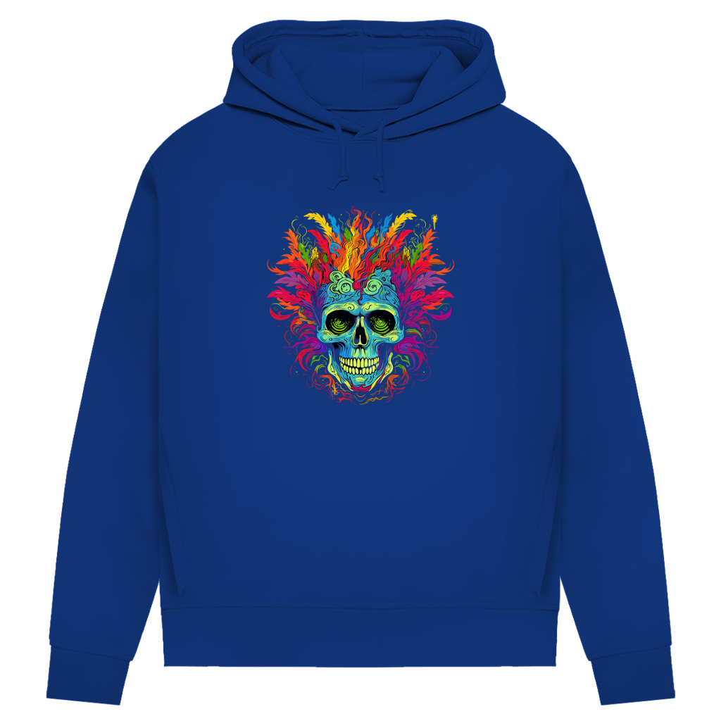 Damen Premium Bio Hoodie Fire Skull