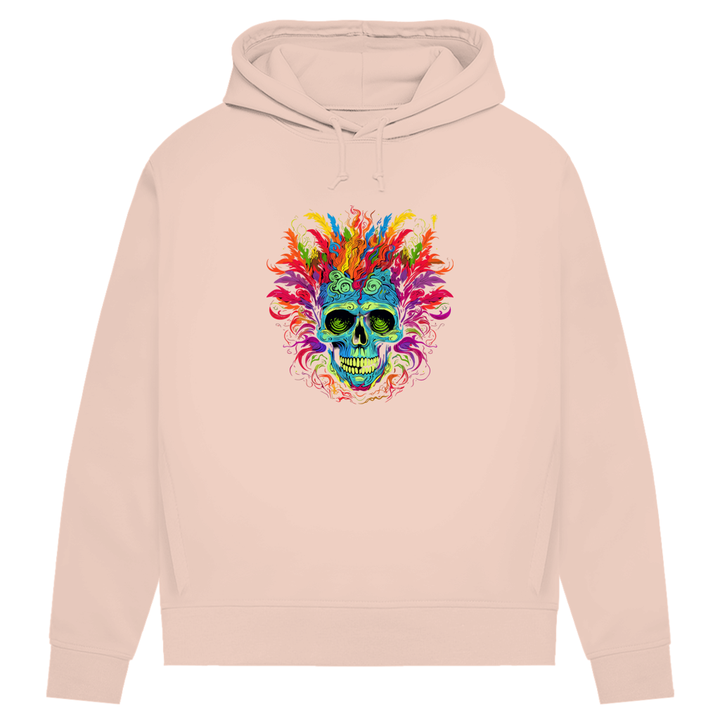 Damen Premium Bio Hoodie Fire Skull