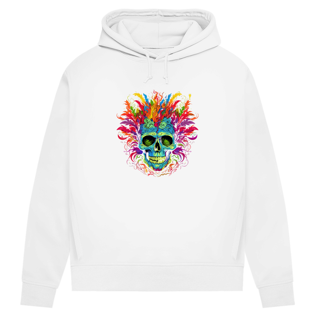 Damen Premium Bio Hoodie Fire Skull