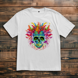Oversize T-Shirt Fire Skull