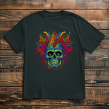 Oversize T-Shirt Fire Skull