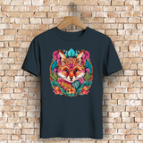 Herren Premium Bio T-Shirt Flower Fox