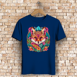 Herren Premium Bio T-Shirt Flower Fox