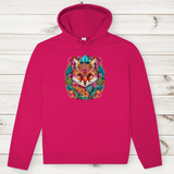 Herren Premium Bio Hoodie Flower Fox