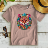 Damen Premium Bio T-Shirt Flower Fox