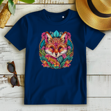 Damen Premium Bio T-Shirt Flower Fox