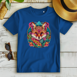 Damen Premium Bio T-Shirt Flower Fox