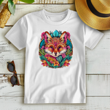 Damen Premium Bio T-Shirt Flower Fox