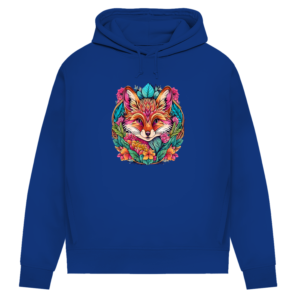 Damen Premium Bio Hoodie Flower Fox