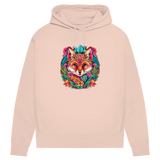 Damen Premium Bio Hoodie Flower Fox