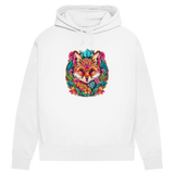 Damen Premium Bio Hoodie Flower Fox