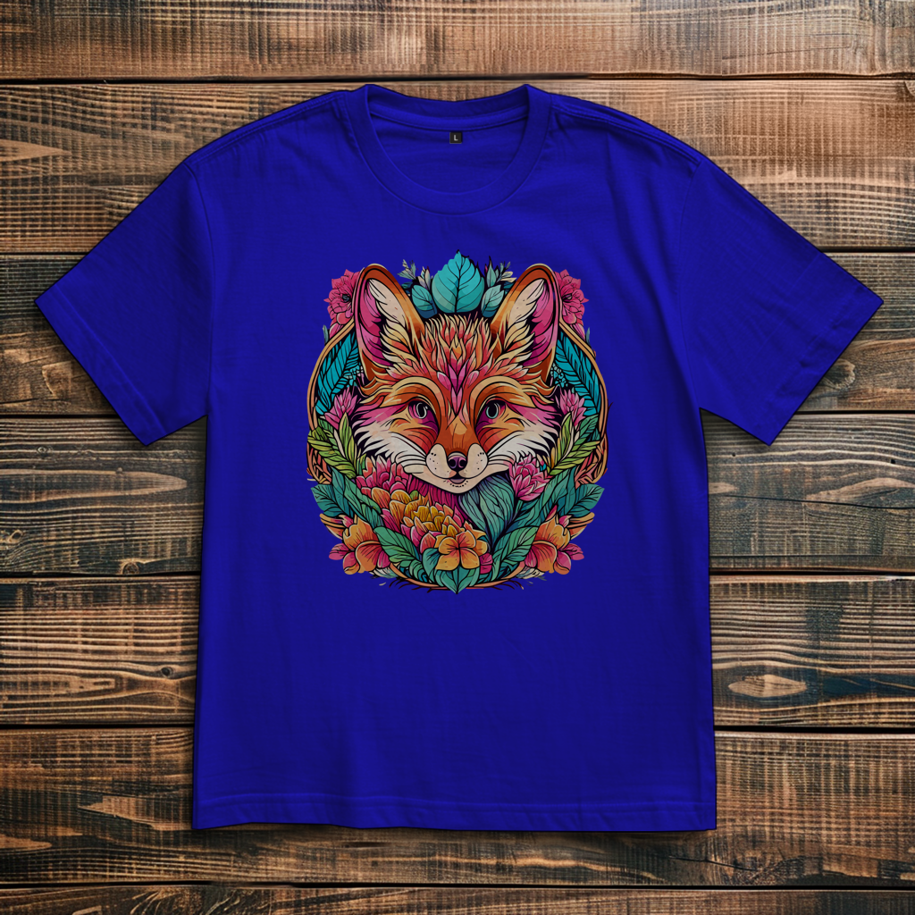 Oversize T-Shirt Flower Fox
