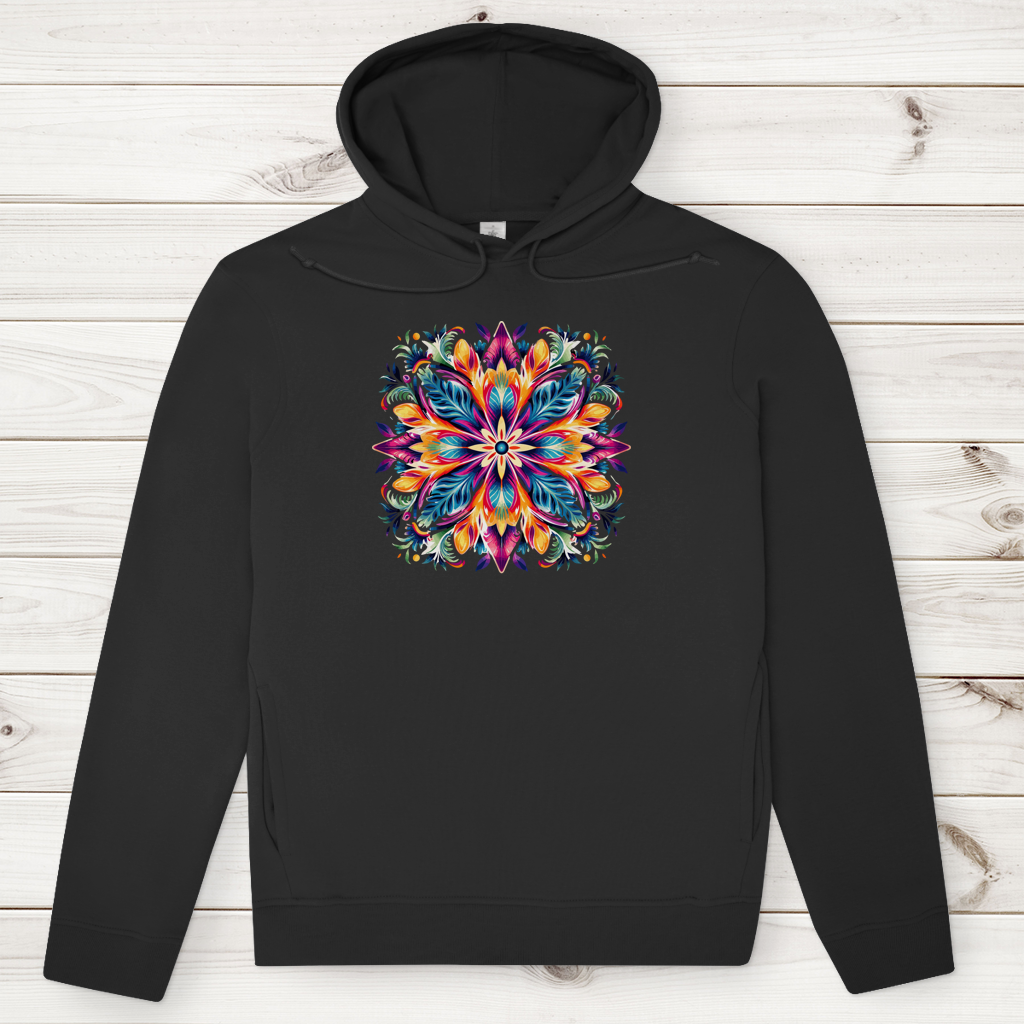 Herren Premium Bio Hoodie Flower Mandala